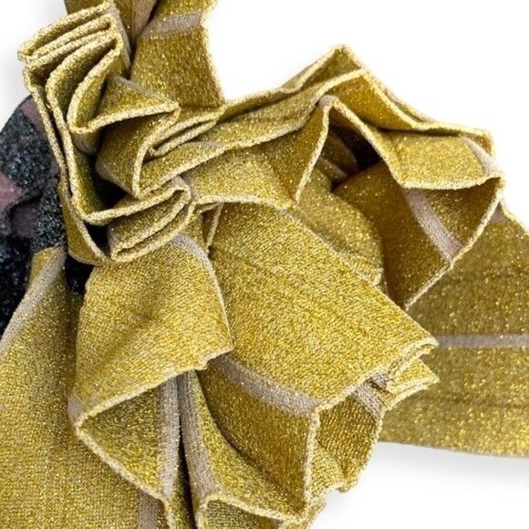 Pleated Skirt Pleated Metallic Knit Flowy Skirt SOLD - Picture 7 of 14